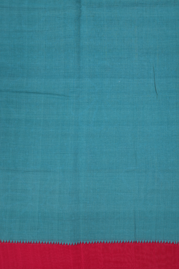 Mangalagiri Cotton Saree In Dusty Green With Printed Design