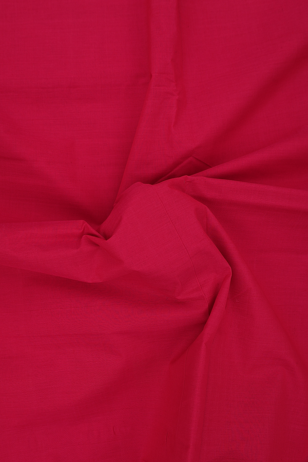 Mangalagiri Cotton Saree In Red With Contrast Border