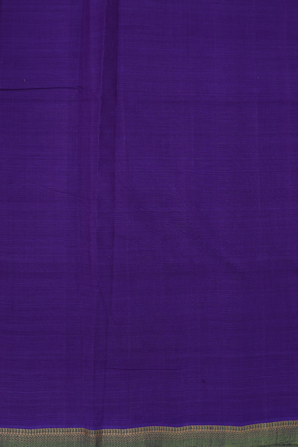 Mangalagiri Cotton Saree In Deep Purple With Zari Border