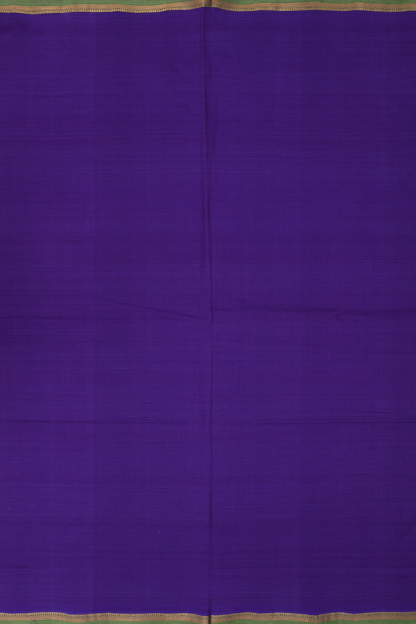 Mangalagiri Cotton Saree In Deep Purple With Zari Border