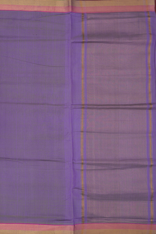 Mangalagiri Cotton Saree Dusty Purple Twill Weave Border