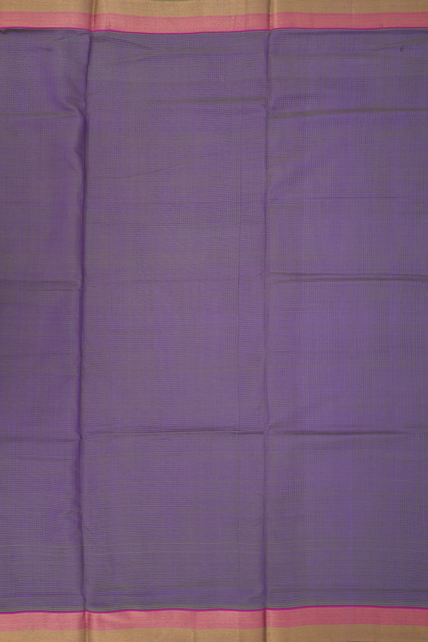 Mangalagiri Cotton Saree Dusty Purple Twill Weave Border
