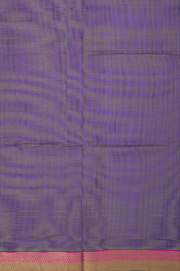 Mangalagiri Cotton Saree Dusty Purple Twill Weave Border