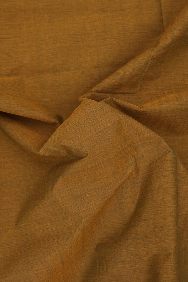 Mangalagiri Cotton Saree In Golden Brown With Zari Border
