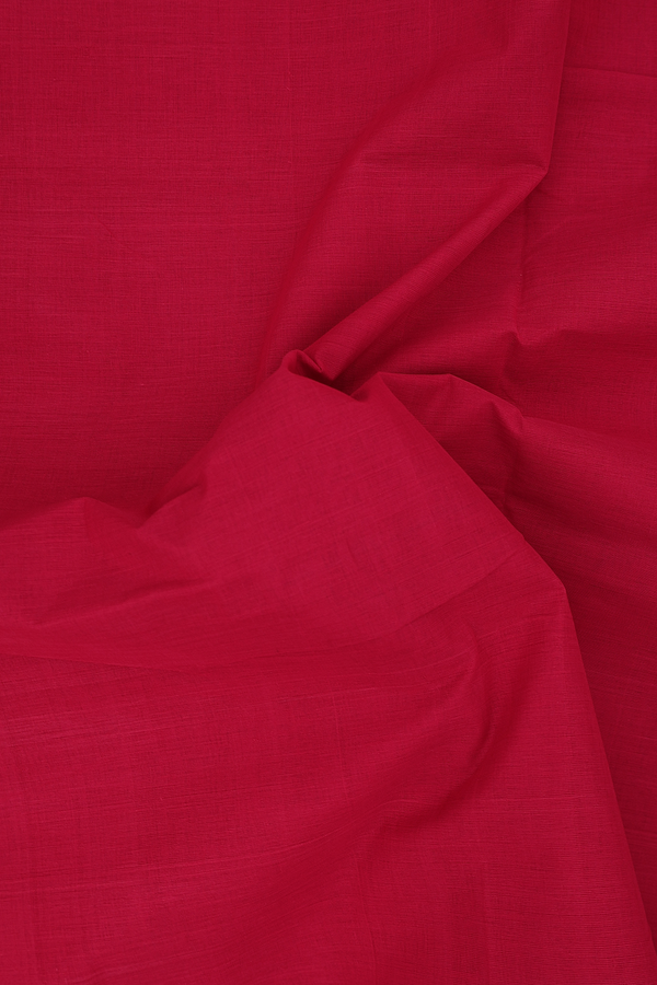 Mangalagiri Cotton Saree In Red With Zari Border