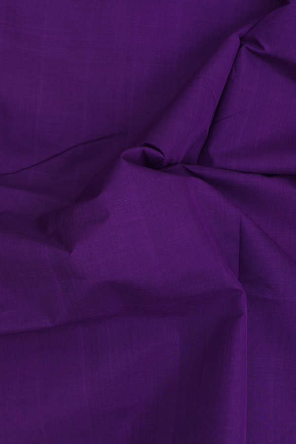 Mangalagiri Cotton Saree In Purple With Contrast Border