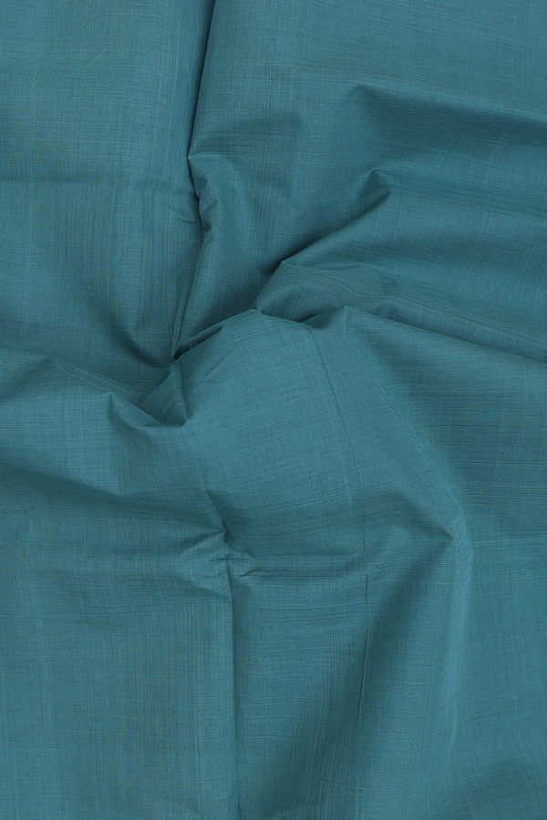 Mangalagiri Cotton Saree In Green With Zari Border