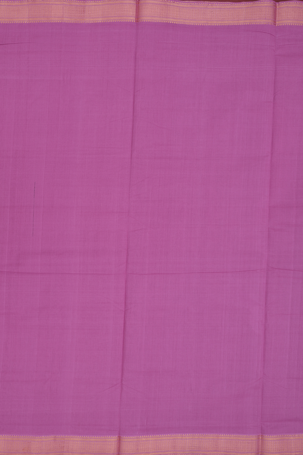 Mangalagiri Cotton Saree In Dusty Purple With Zari Border