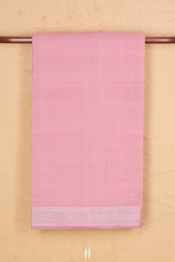 Mangalagiri Cotton Saree In Dusty Pink With Zari Border