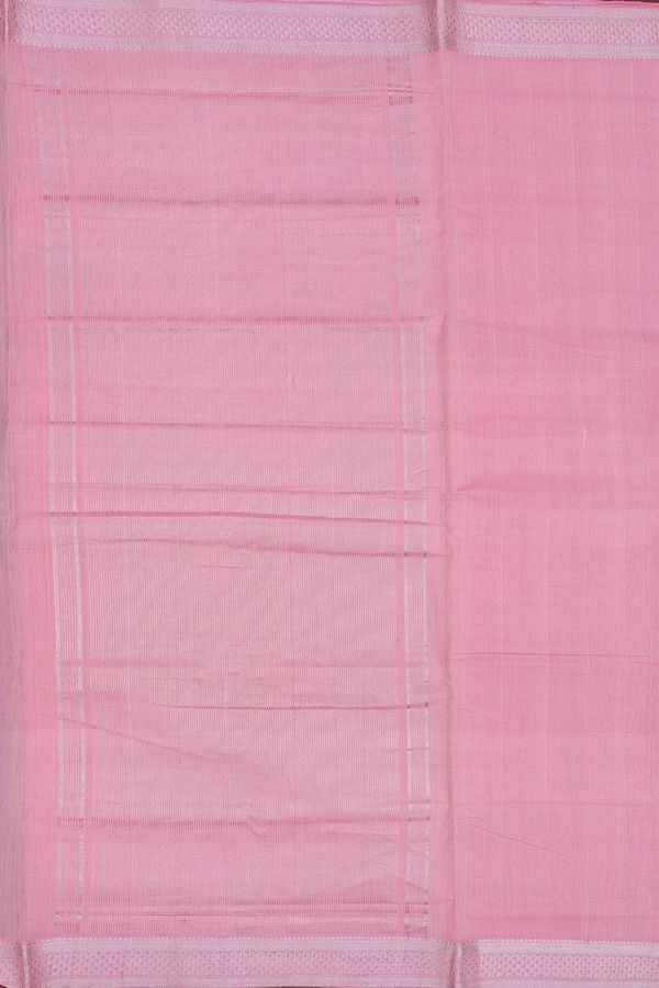 Mangalagiri Cotton Saree In Dusty Pink With Zari Border