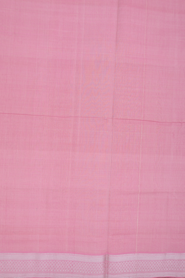 Mangalagiri Cotton Saree In Dusty Pink With Zari Border