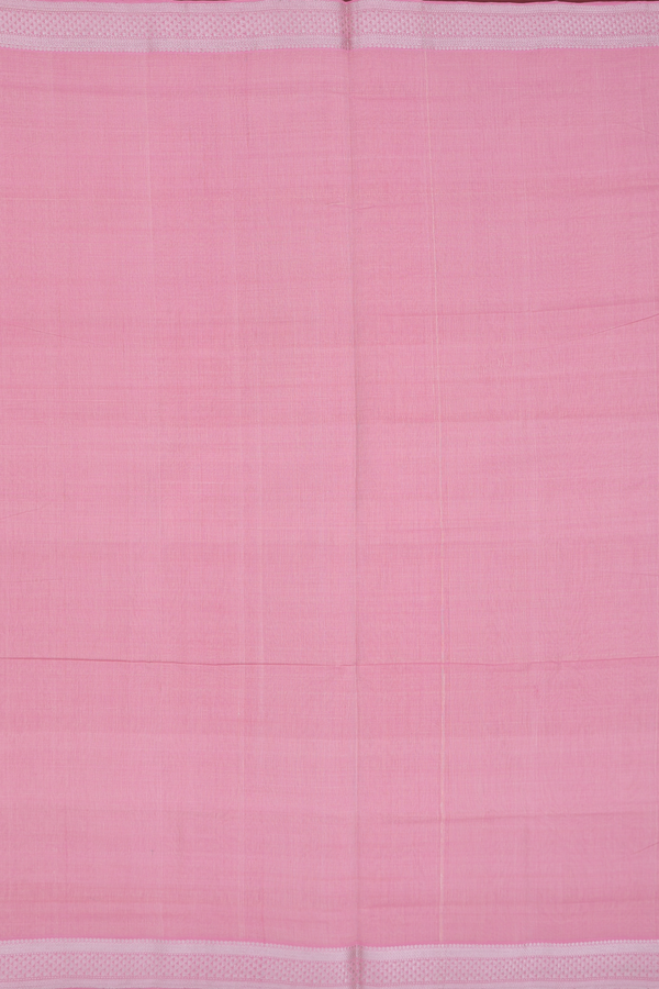 Mangalagiri Cotton Saree In Dusty Pink With Zari Border