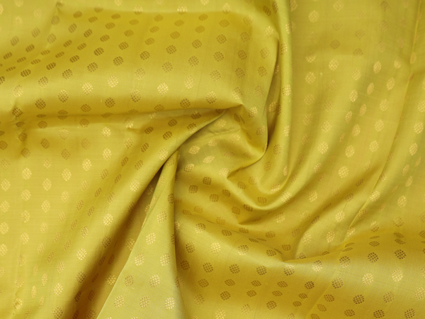 Chakram Buttas Green Kanchipuram Silk Pavadai Sattai Material