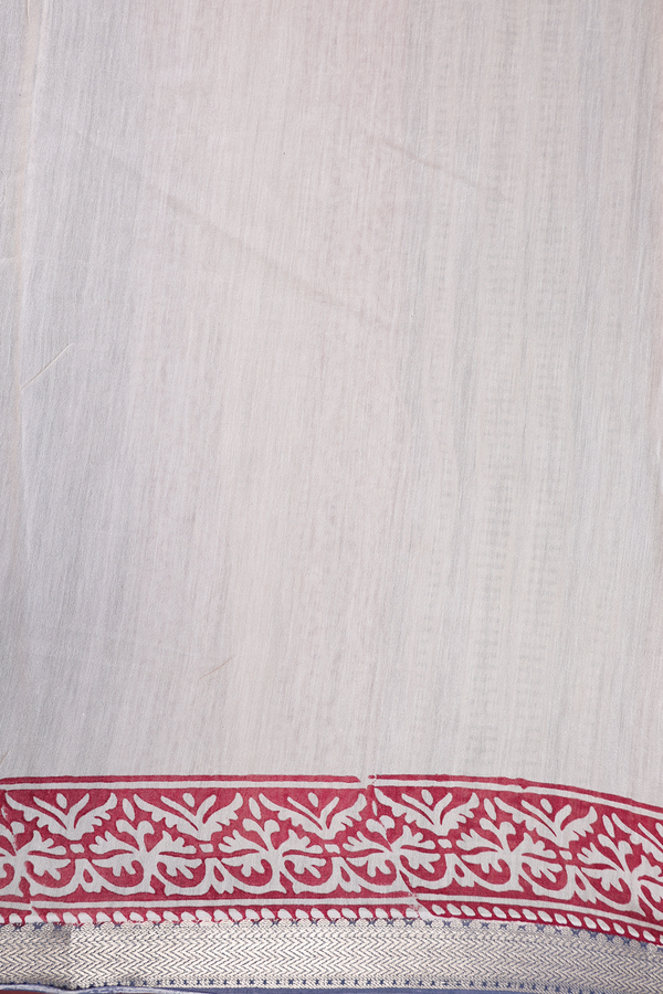 Chanderi Cotton Saree In Black With Printed Design