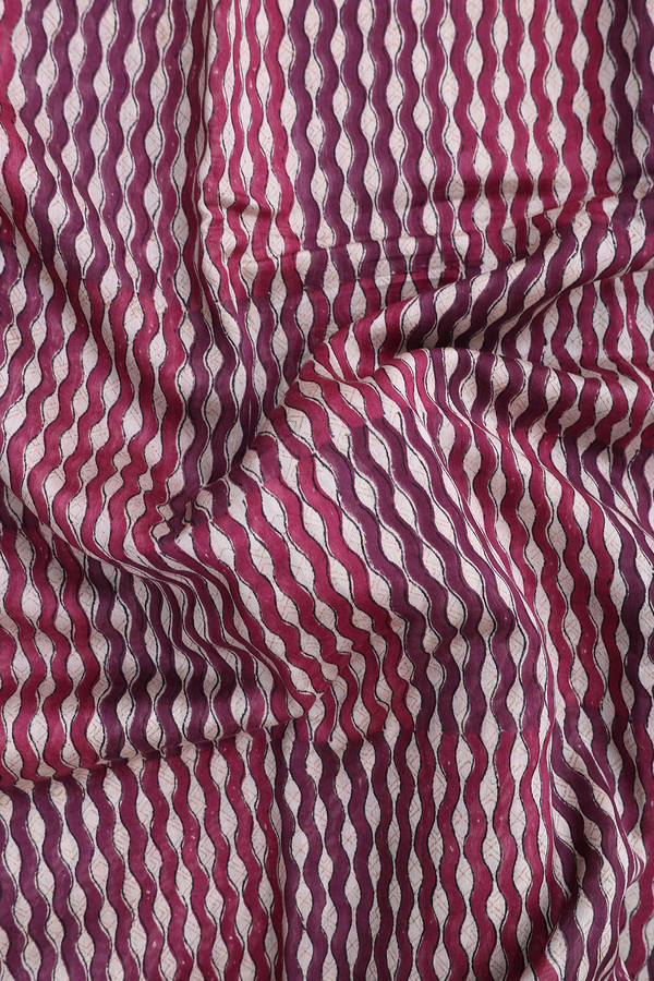 Chanderi Cotton Saree In Shades Of Brown With Allover Design