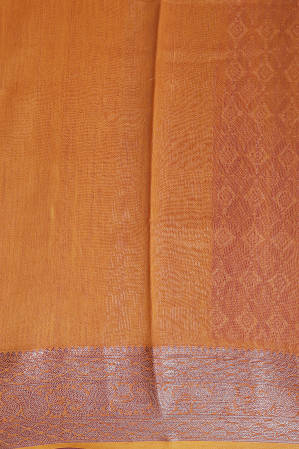 Chanderi Cotton Saree In Burgundy Red With Diamond Design