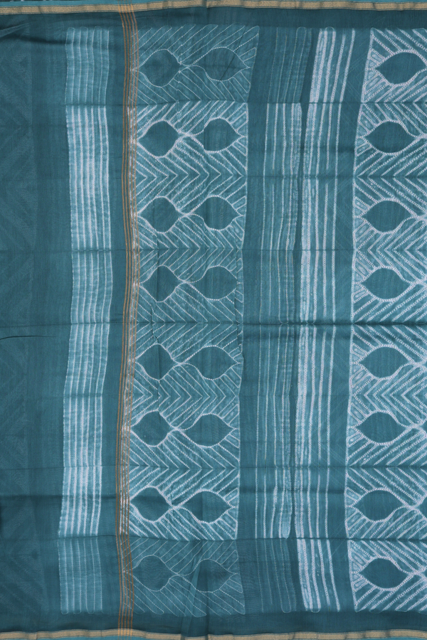Chanderi Cotton Saree In Deep Mulberry With Printed Design