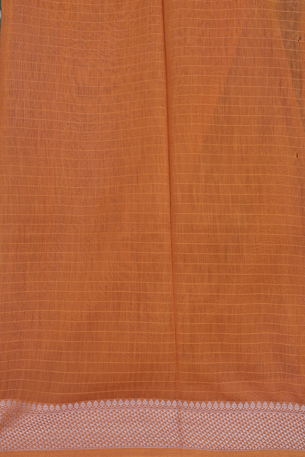 Chanderi Cotton Saree In Hunter Green With Printed Design