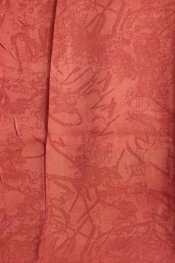 Chanderi Cotton Saree In Mauve Pink With Floral Design