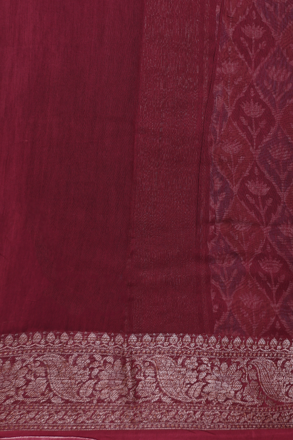 Chanderi Cotton Saree In Multicolor With Floral Design