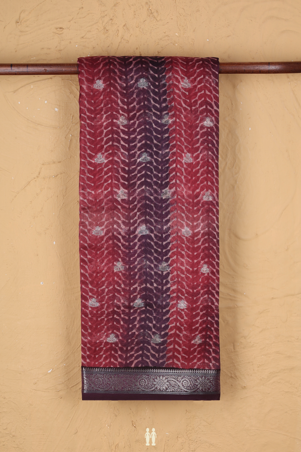 Chanderi Cotton Saree In Multicolor With Zari Buttas