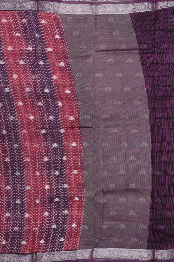 Chanderi Cotton Saree In Multicolor With Zari Buttas