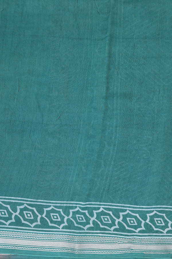 Chanderi Silk Cotton Saree In Brown With Printed Design