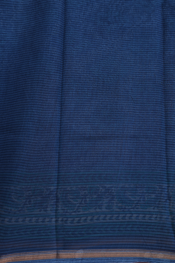 Chanderi Silk Cotton Saree In Capri Blue With Allover Design