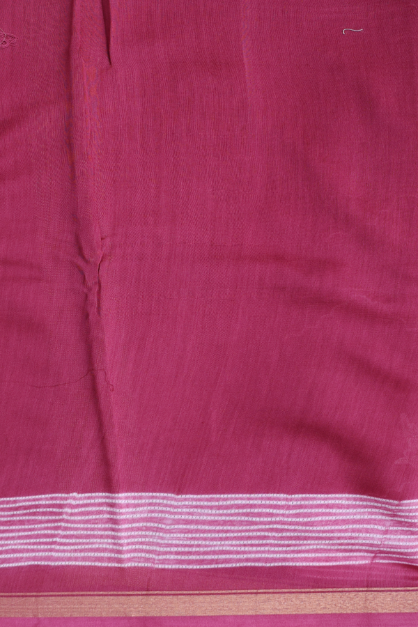 Chanderi Silk Cotton Saree In Mulberry With Shibori Design