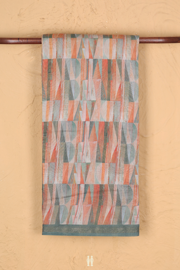 Chanderi Silk Cotton Saree In Multicolor With Printed Design