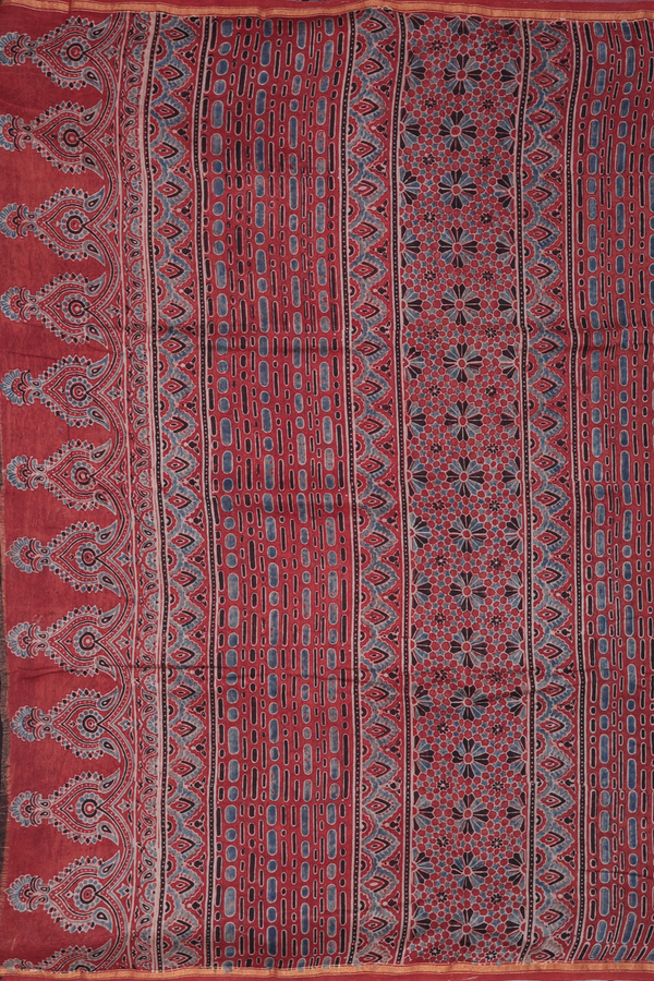 Chanderi Silk Cotton Saree In Multicolor With Printed Design