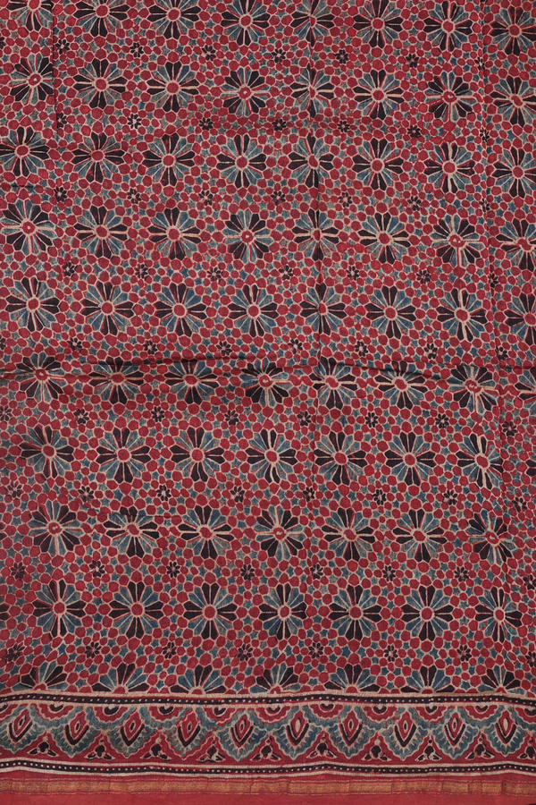 Chanderi Silk Cotton Saree In Multicolor With Printed Design