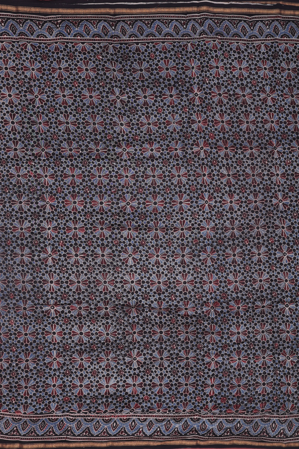 Chanderi Silk Cotton Saree In Multicolor With Printed Design