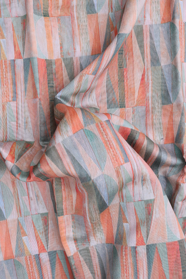 Chanderi Silk Cotton Saree In Multicolor With Printed Design