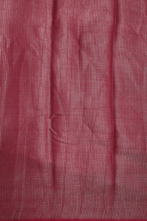 Chanderi Silk Cotton Saree In Navy Blue With Floral Design