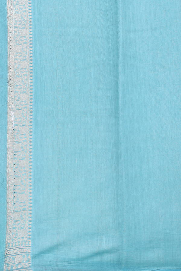 Chanderi Silk Cotton Saree In Peach With Floral Buttas