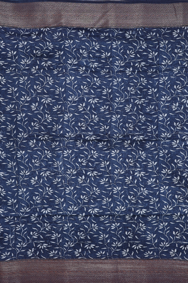 Chanderi Silk Cotton Saree In White With Diamond Design