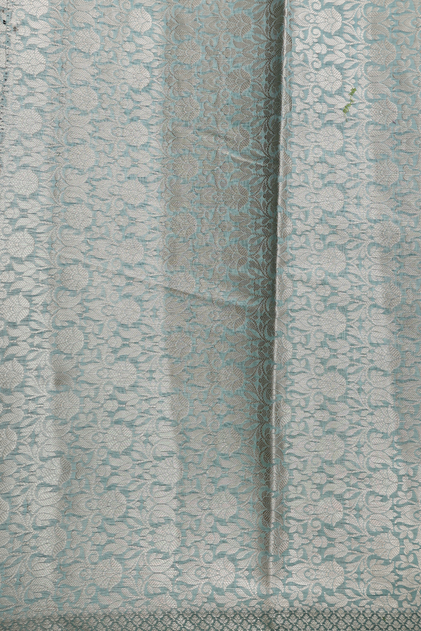 Chanderi Silk Cotton Saree Shades Of Green With Allover Design