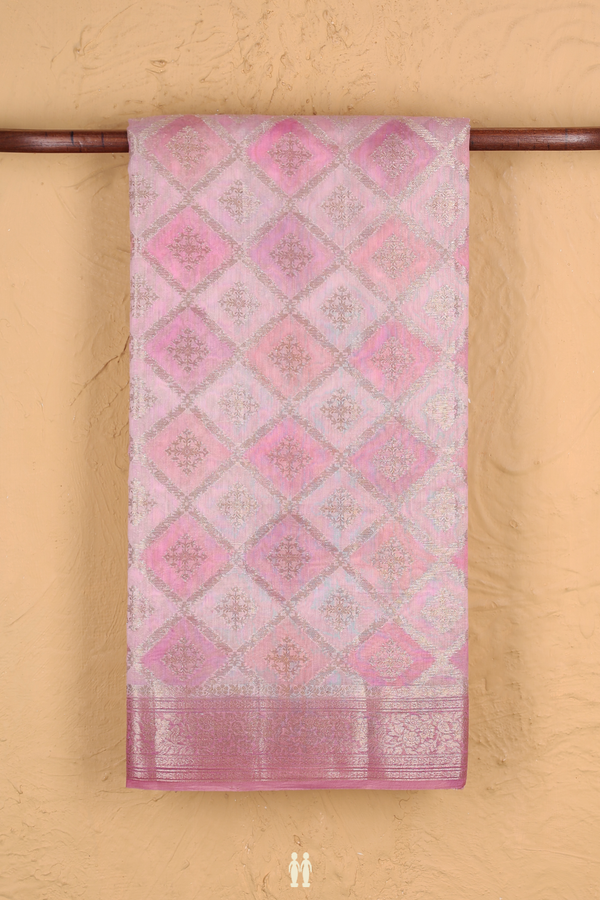 Chanderi Silk Cotton Saree Shades Of Pink With Allover Design