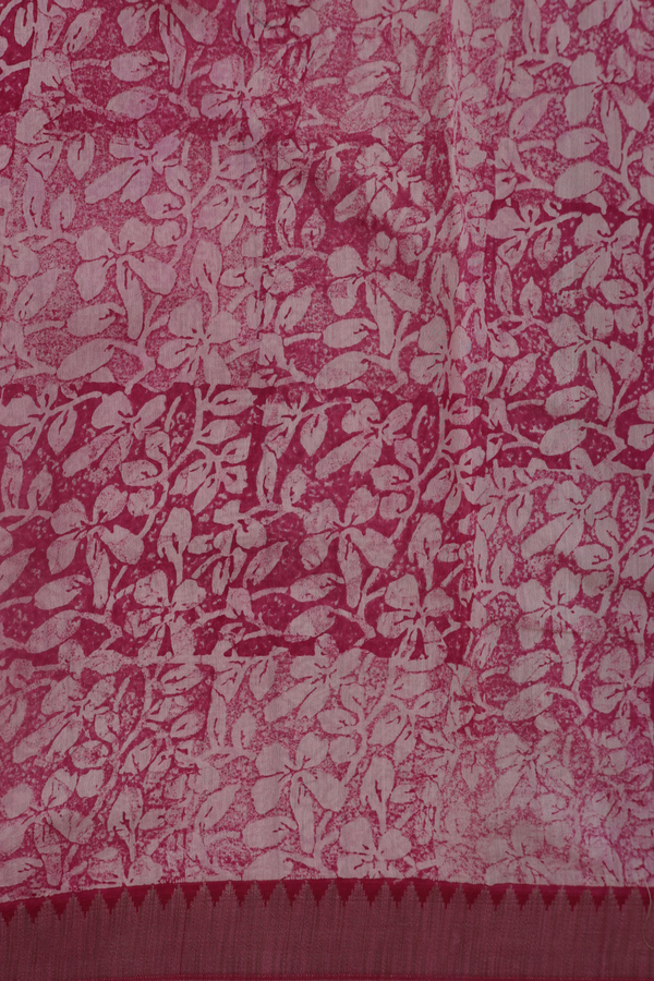 Chanderi Silk Cotton Saree Shades Of Red With Diagonal Design