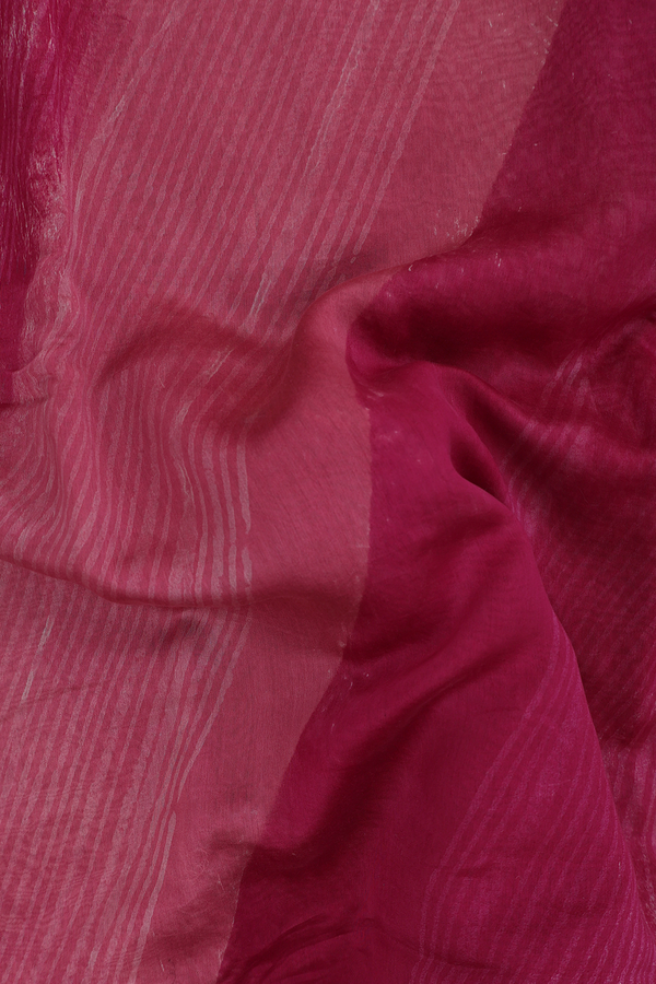 Chanderi Silk Cotton Saree Shades Of Red With Diagonal Design