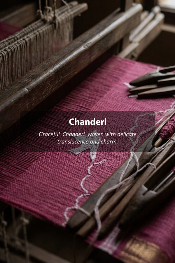Chanderi Silk Cotton Saree In Brick Red With Printed Design