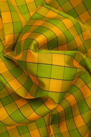 Checked Design Multicolor Kanchipuram Silk Saree