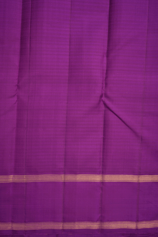 Checked Design Purple Kanchipuram Silk Saree