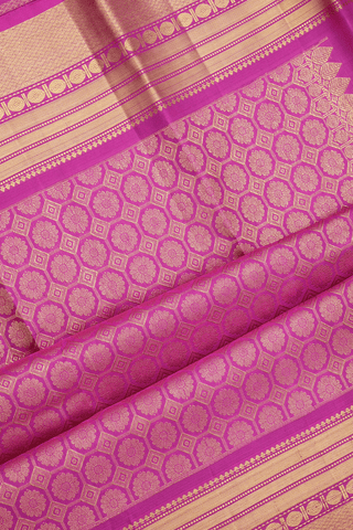 Checked With Buttas Regal Purple Kanchipuram Silk Saree