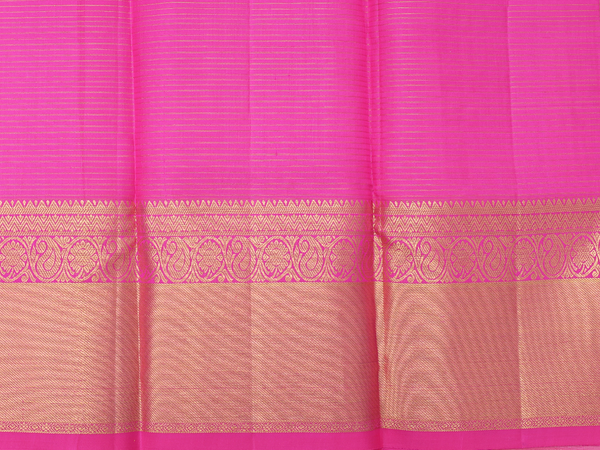 Checks Design Beige Kanchipuram Pavadai Sattai Material