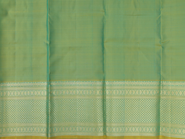 Checks Design Blue Kanchipuram Pavadai Sattai Material