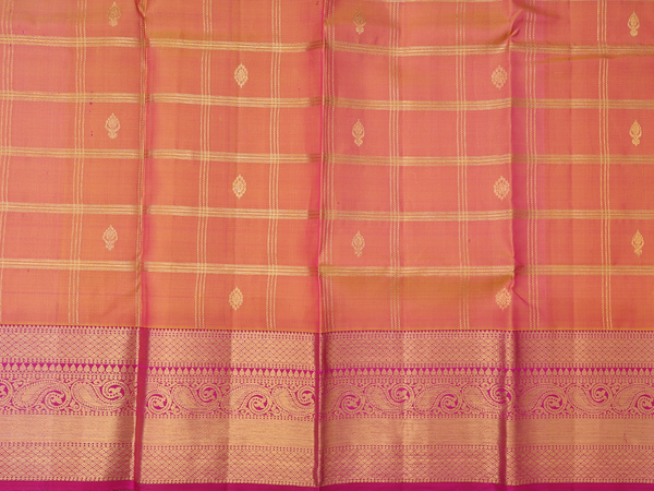 Checks Design Dual Tone Kanchipuram Pavadai Sattai Material