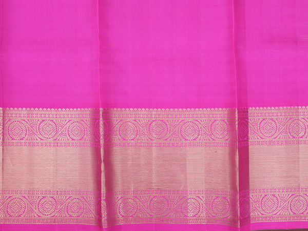 Checks Design Green Kanchipuram Silk Half Saree Material