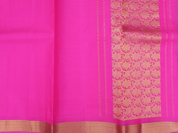 Checks Design Green Kanchipuram Silk Half Saree Material